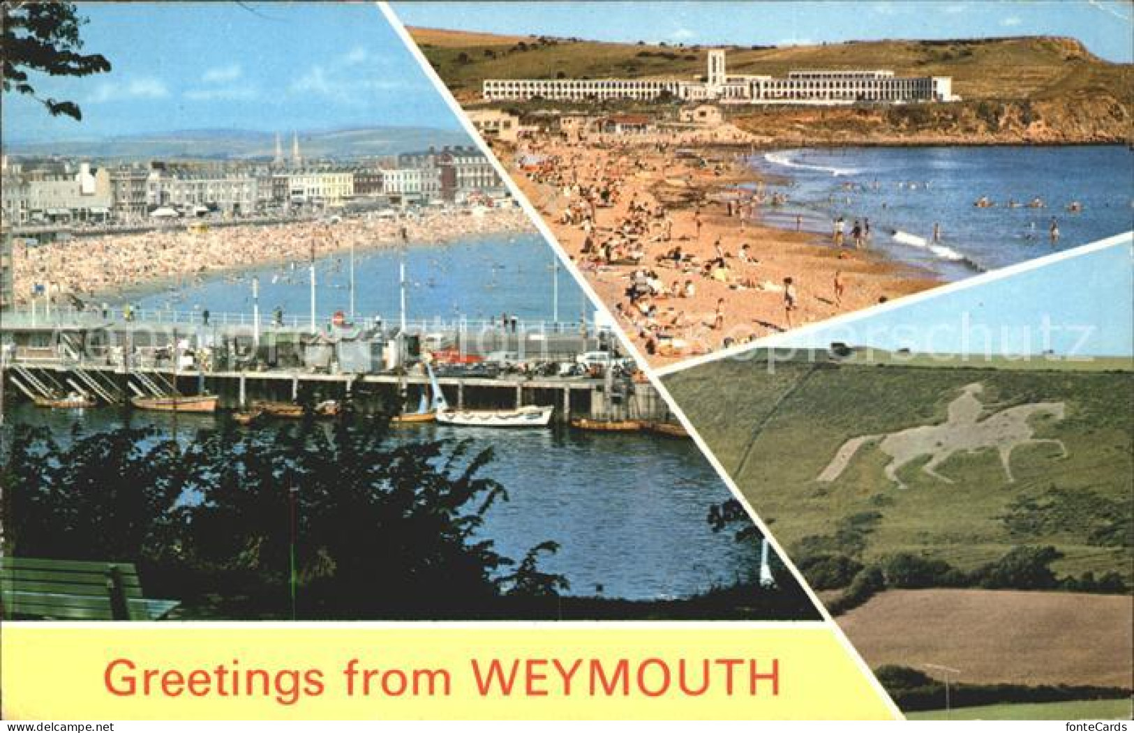 11966352 Weymouth Dorset Hafen Strand Teilansichten Fliegeraufnahme  - Autres & Non Classés