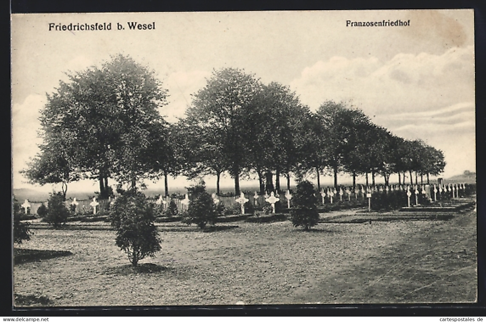 AK Friedrichsfeld B. Wesel, Franzosenfriedhof  - Wesel