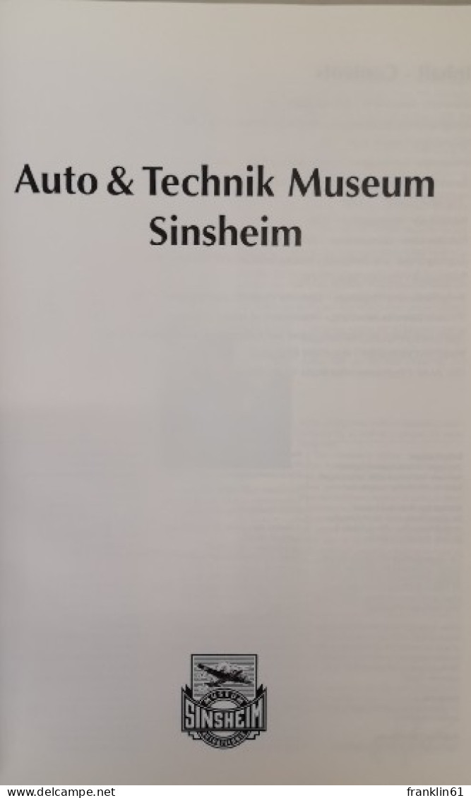 Auto & Technik. Museum Sinsheim. Das Große Museumsbuch. - Verkehr