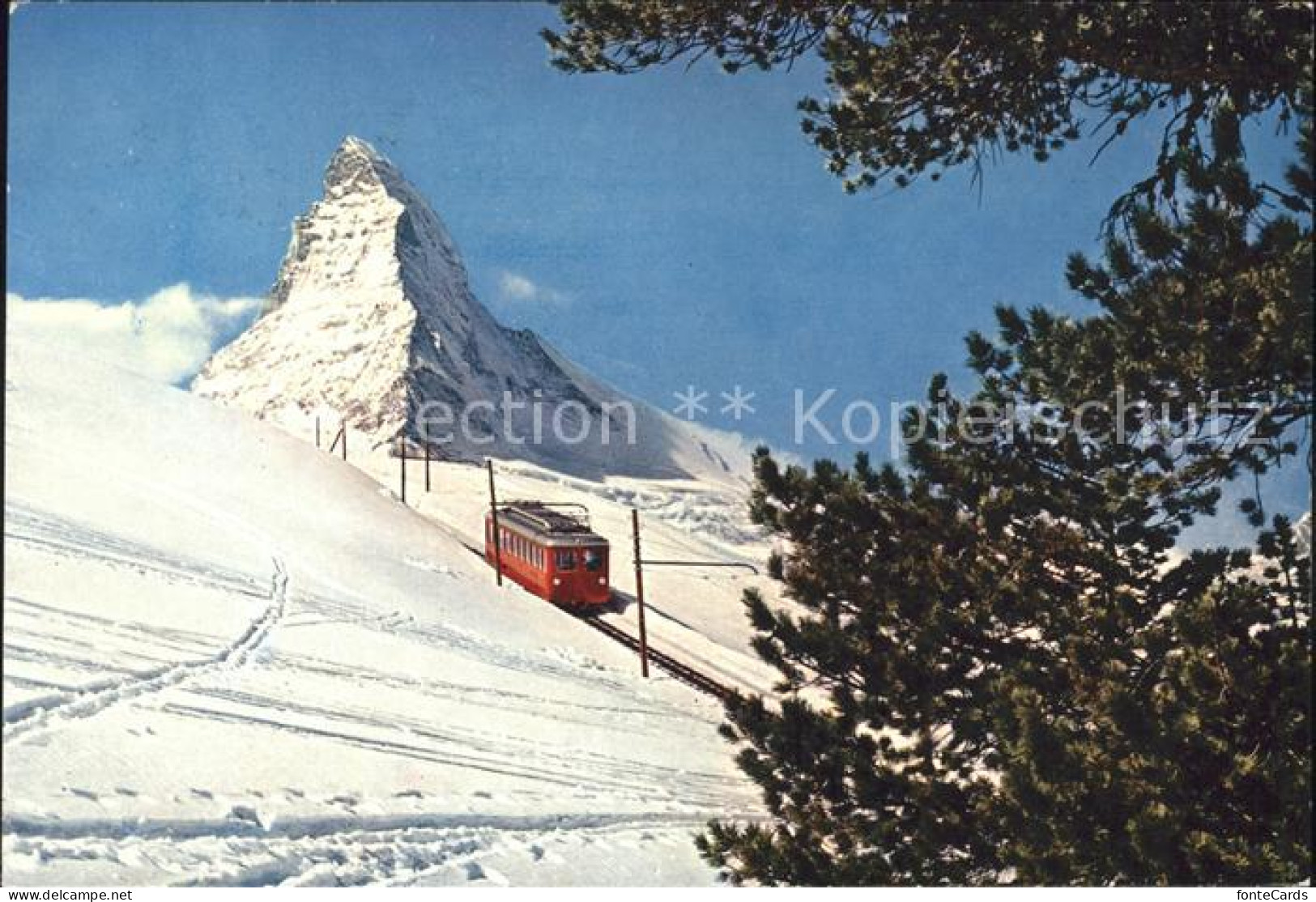 11965184 Zermatt VS Gornergratbahn Mit Matterhorn Walliser Alpen Bergbahn  - Autres & Non Classés