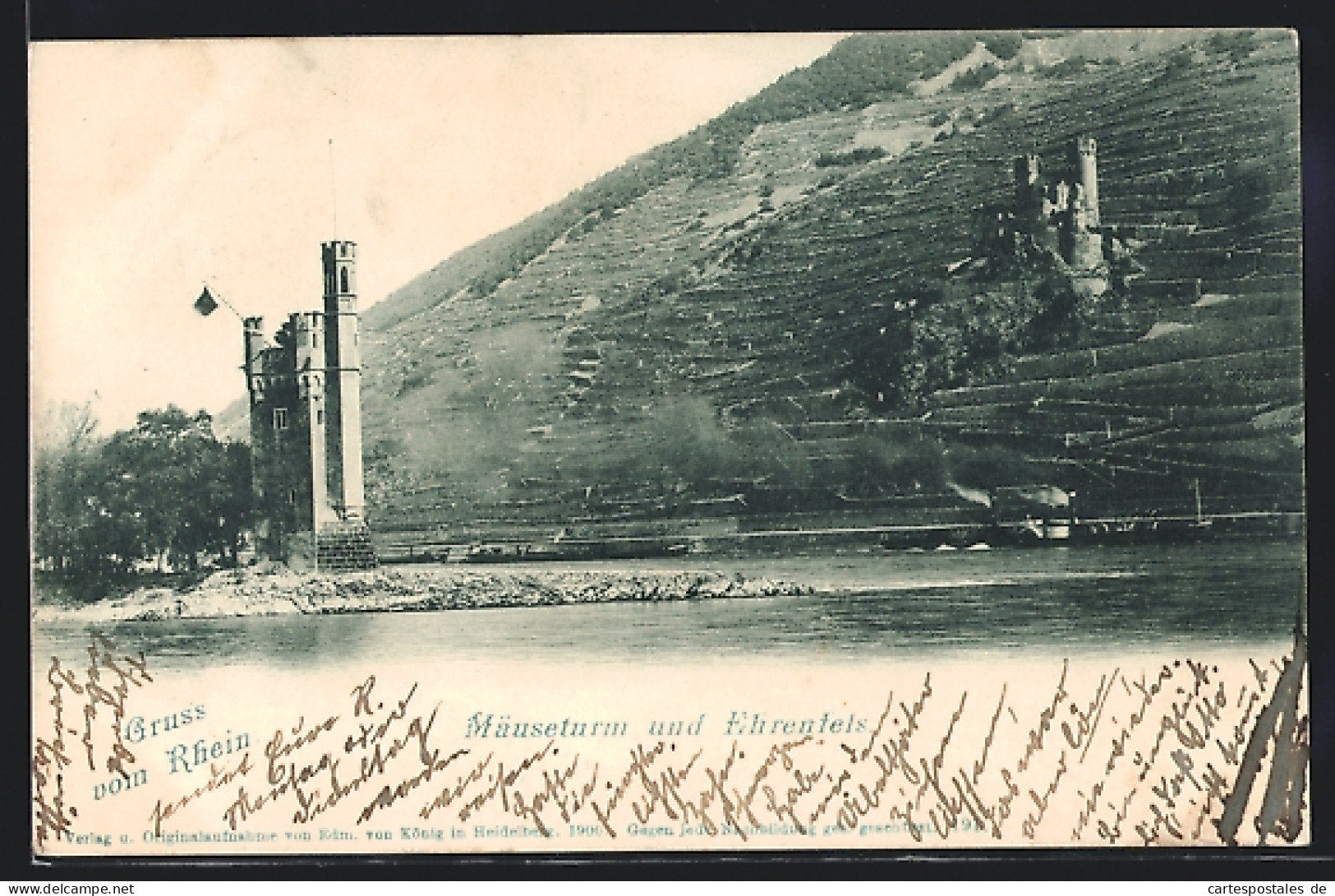 AK Bingen / Rhein, Mäuseturm Und Ehrenfels  - Bingen