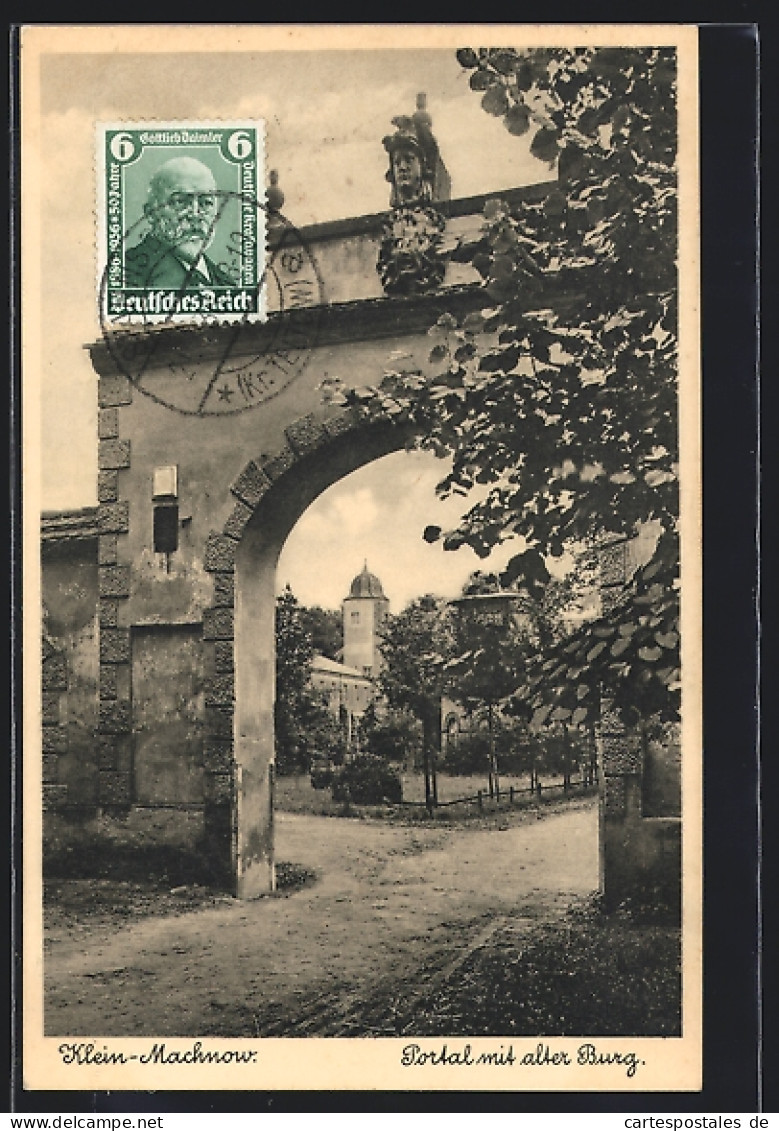 AK Klein-Machnow, Portal Mit Alter Burg  - Kleinmachnow