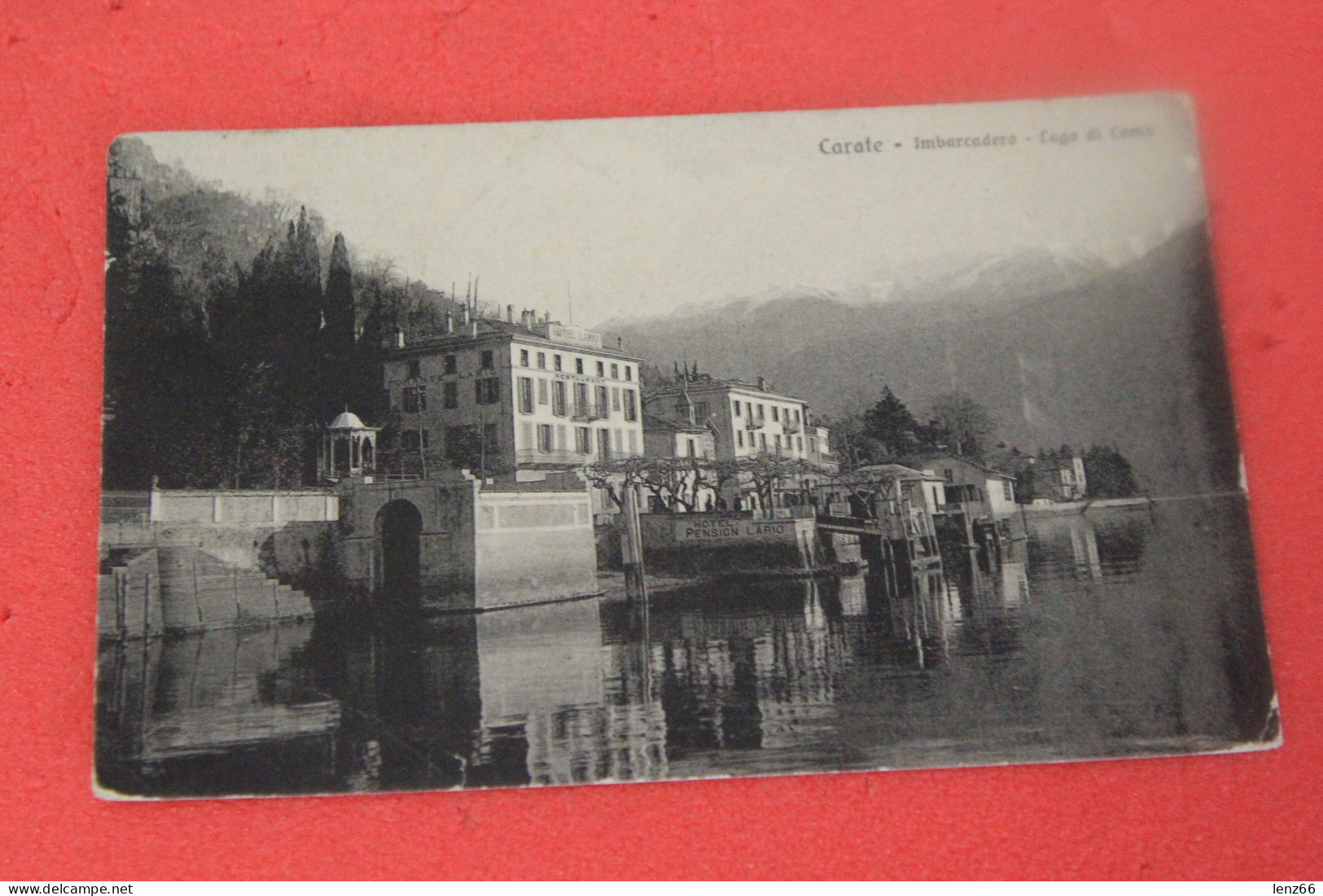 Lago Di Como Carate Urio Hotel Pensione Lario Imbarcadero 1915 Ed. Mortelmans - Como