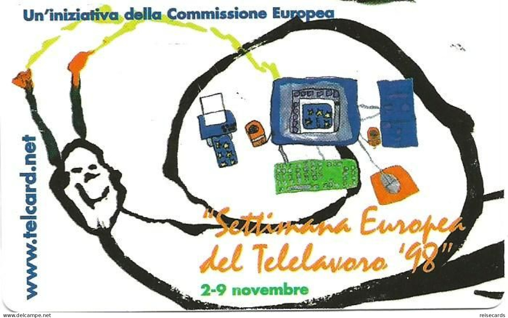 Italy: Telecom Italia - Settimana Europea Del Telelavoro '98 - Öff. Werbe-TK