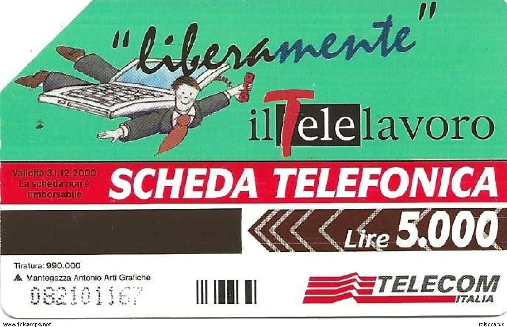 Italy: Telecom Italia - Settimana Europea Del Telelavoro '98 - Öff. Werbe-TK