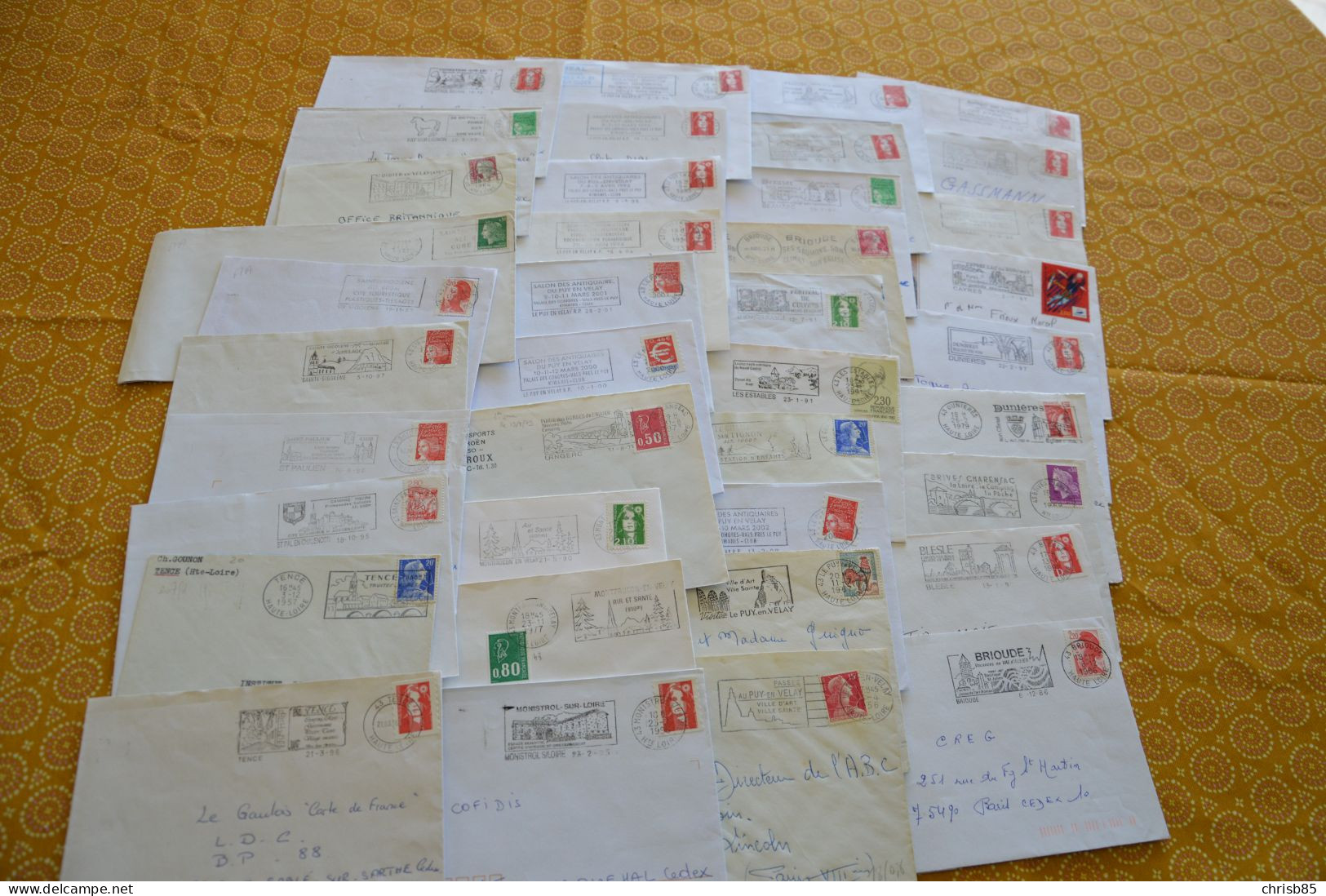Lot Années 1950 1990 Oblitérations Département De LA HAUTE LOIRE 43 Environ 350 Enveloppes Entières - Cachets Manuels