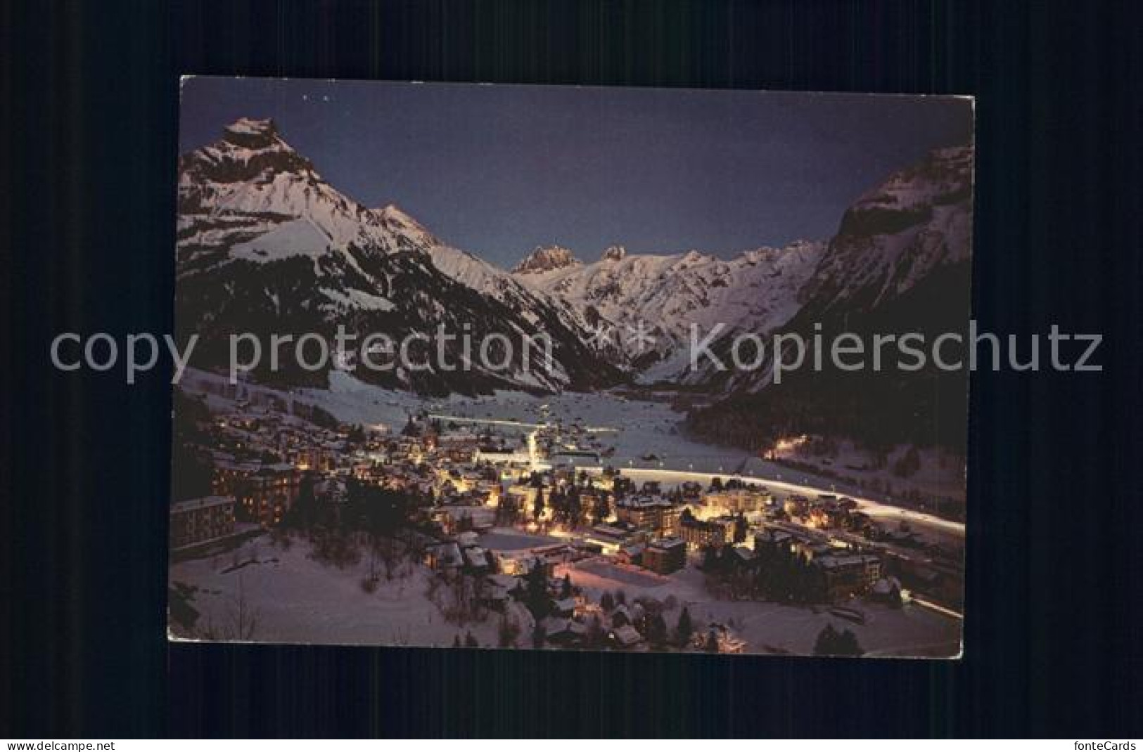 11963588 Engelberg OW Panorama Mit Hahnen Und Spannoerter Bei Nacht Engelberg - Other & Unclassified