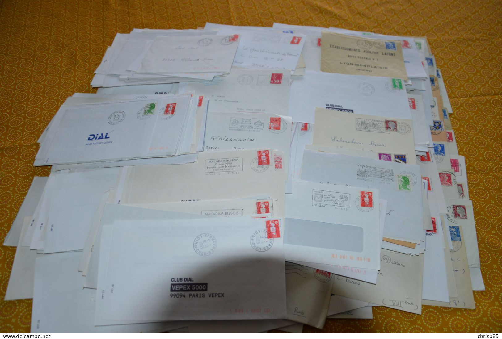 Lot Années 1950 1990 Oblitérations Département Du  LOIR ET CHER 41 Environ 750 Enveloppes Entières - Manual Postmarks