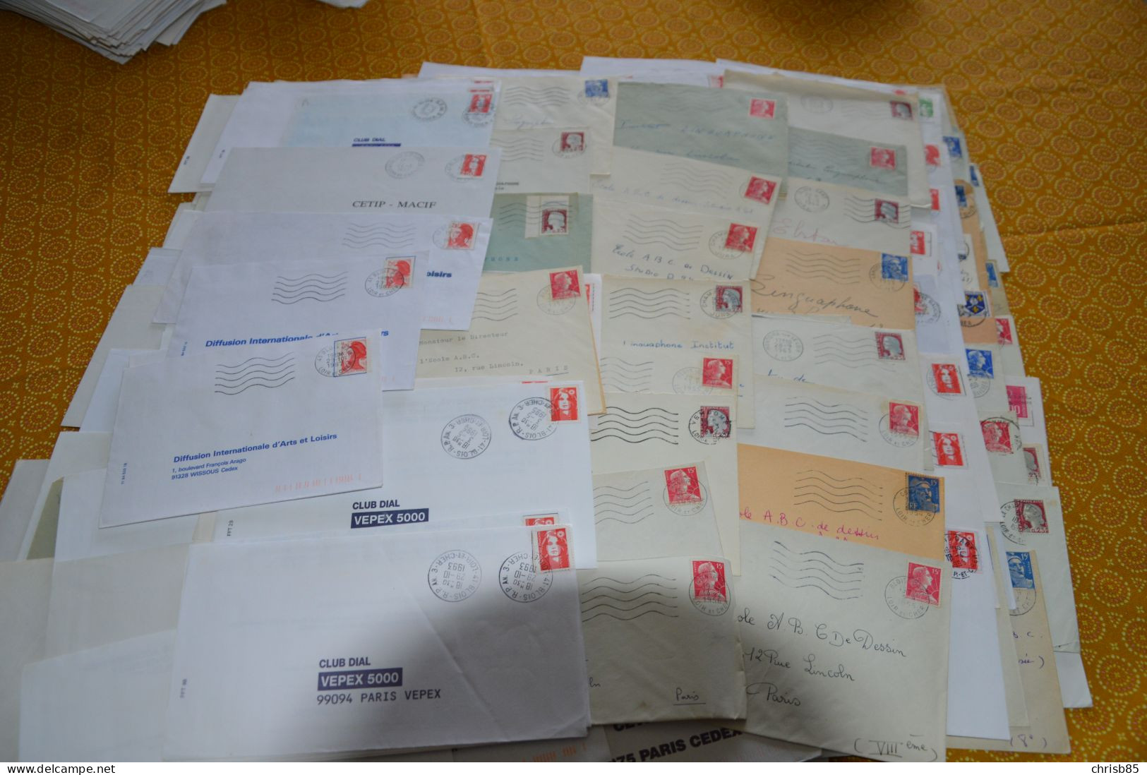 Lot années 1950 1990 oblitérations Département du  LOIR ET CHER 41 environ 750 Enveloppes entières