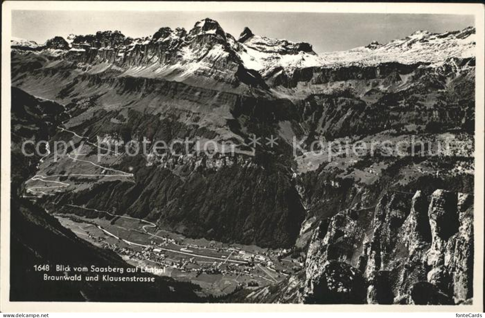 11963458 Linthal Glarus Panorama Blick Vom Saasberg Braunwald Klausenstrasse Alp - Other & Unclassified