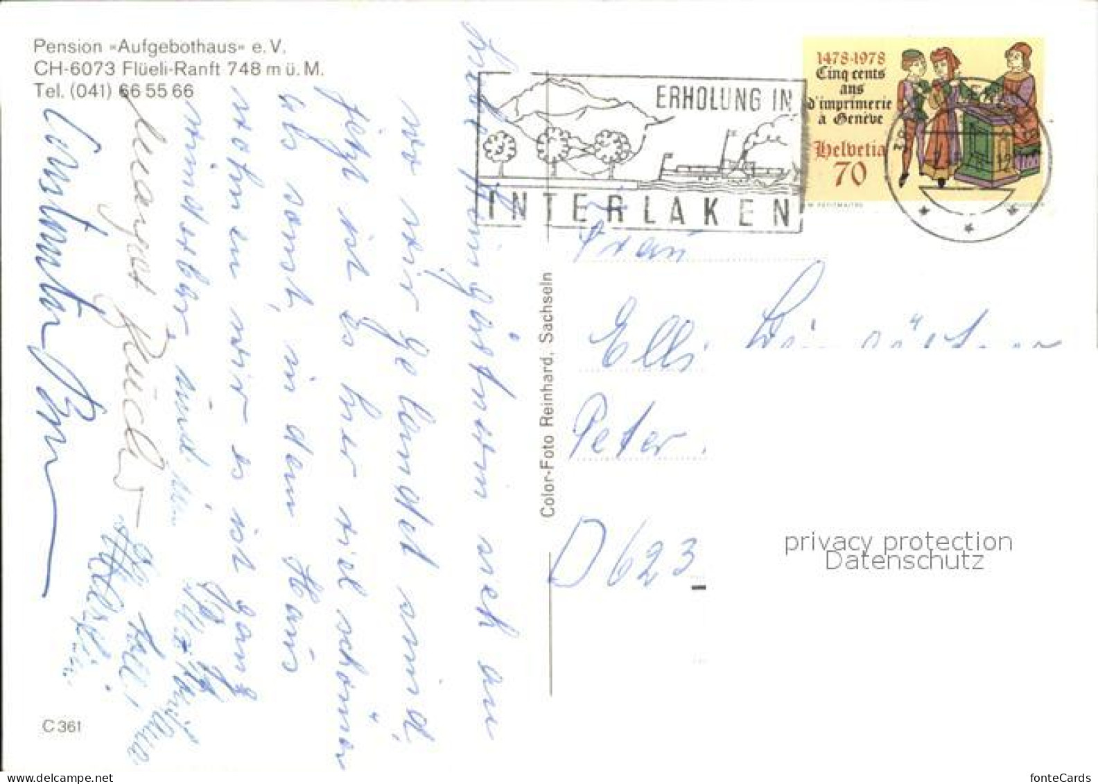 11963243 Flueeli-Ranft Pension Aufgebothaus E.V. Flueeli-Ranft - Other & Unclassified