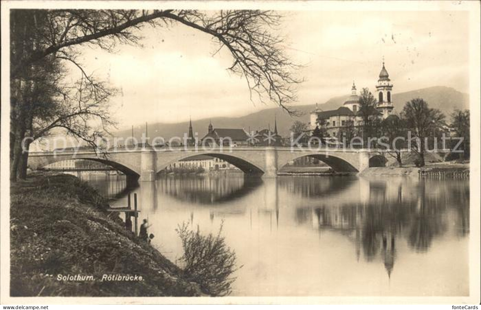 11962363 Solothurn Roetibruecke Uferpartie An Der Aare Solothurn - Sonstige & Ohne Zuordnung