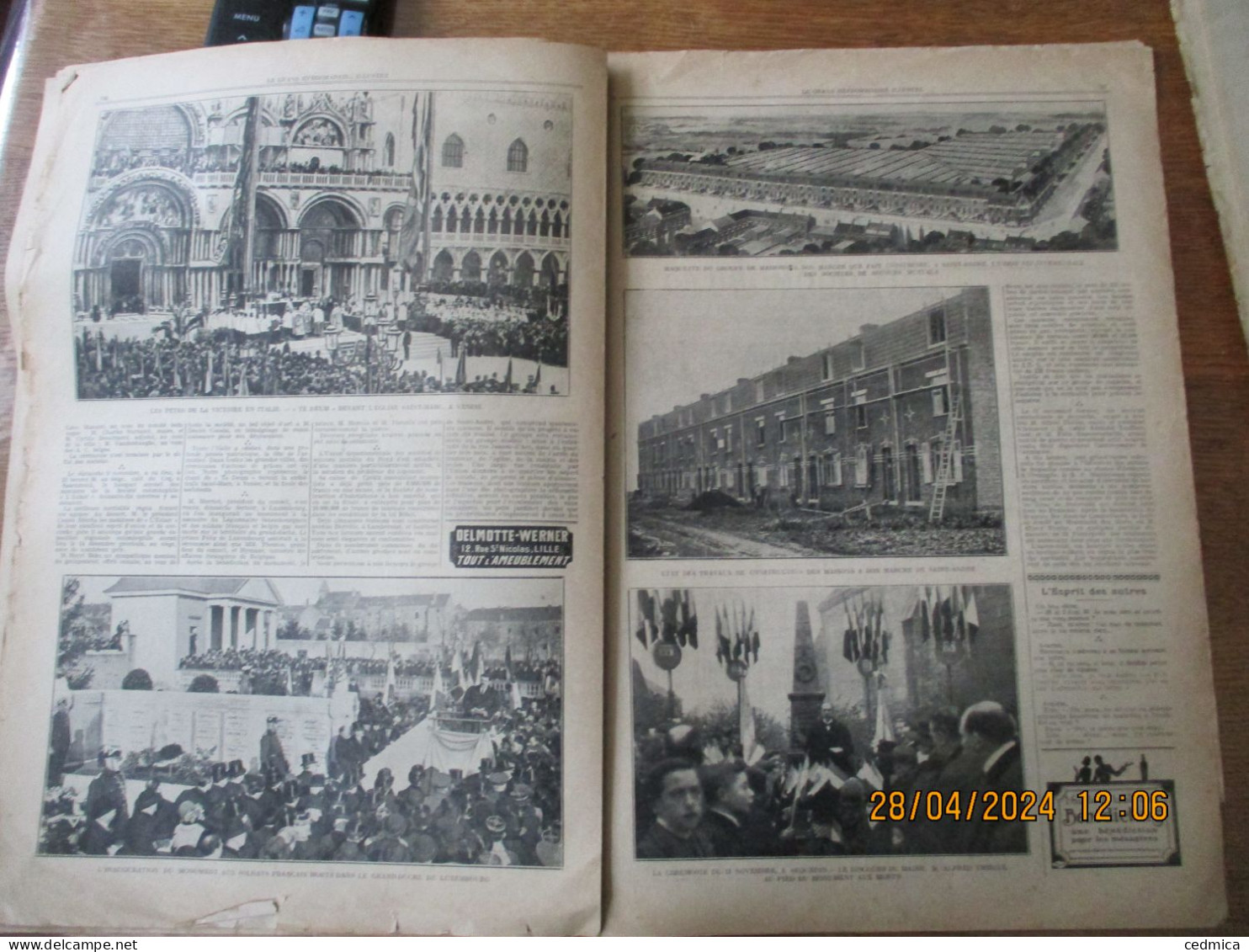 LE GRAND HEBDOMADAIRE ILLUSTRE DU NORD 23 NOVEMBRE 1924 CINQUANTENAIRE DU COURONNEMENT DE NOTRE DAME DE LA TREILLE,AVIA - Picardie - Nord-Pas-de-Calais