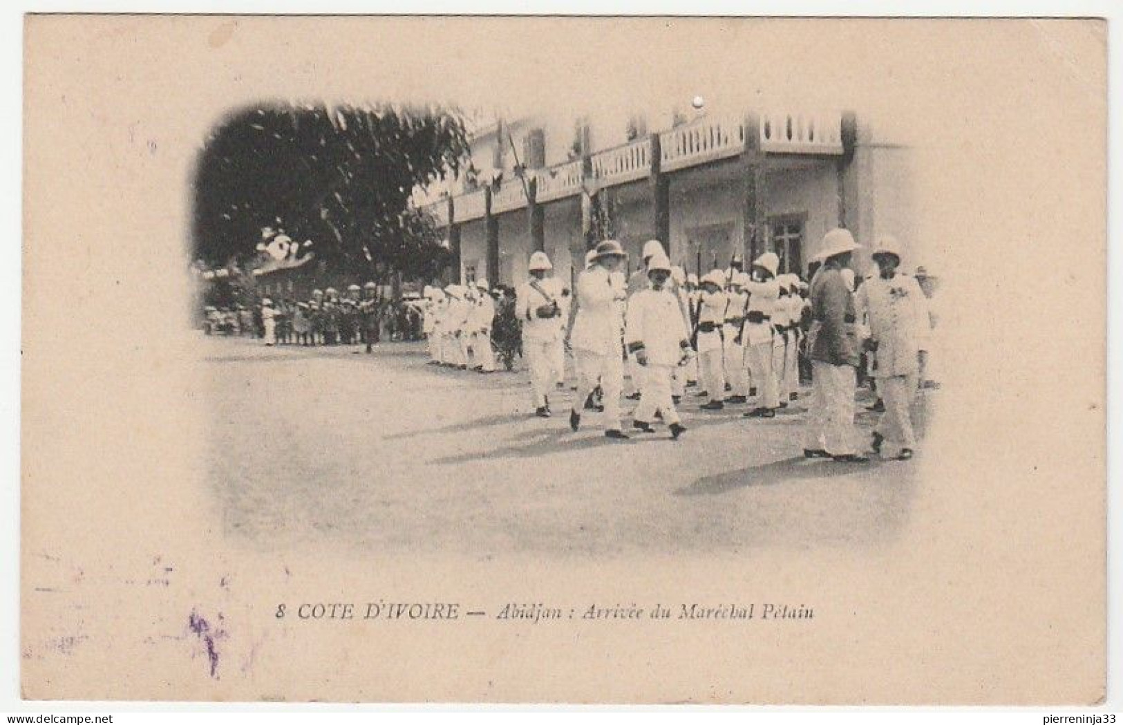 Côte D'Ivoire, Abidjan, Arrivée Du Maréchal Pétain - Côte-d'Ivoire