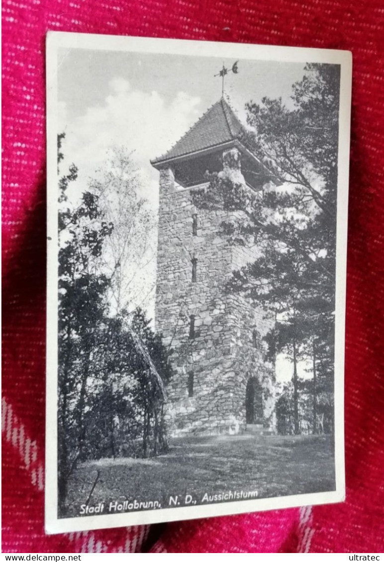 AK "STADT HOLLABRUNN 1941 GELAUFEN NIEDERDONAU NÖ AUSSICHTSTURM" SCHÖNE ALTE POSTKARTE ORIGINAL DER ZEIT ZEITDOKUMENT - Hollabrunn