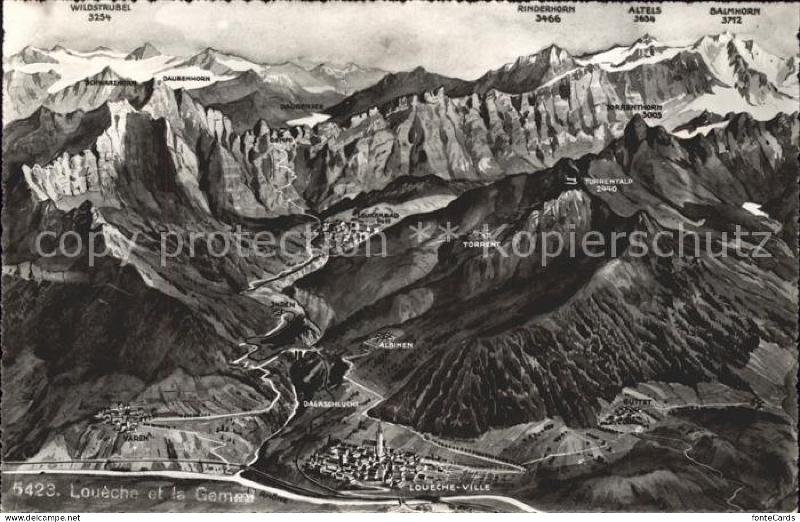 11962271 Loeche-les-Bains Et La Gemmi Gebirgspass Berner Alpen Leukerbad - Sonstige & Ohne Zuordnung