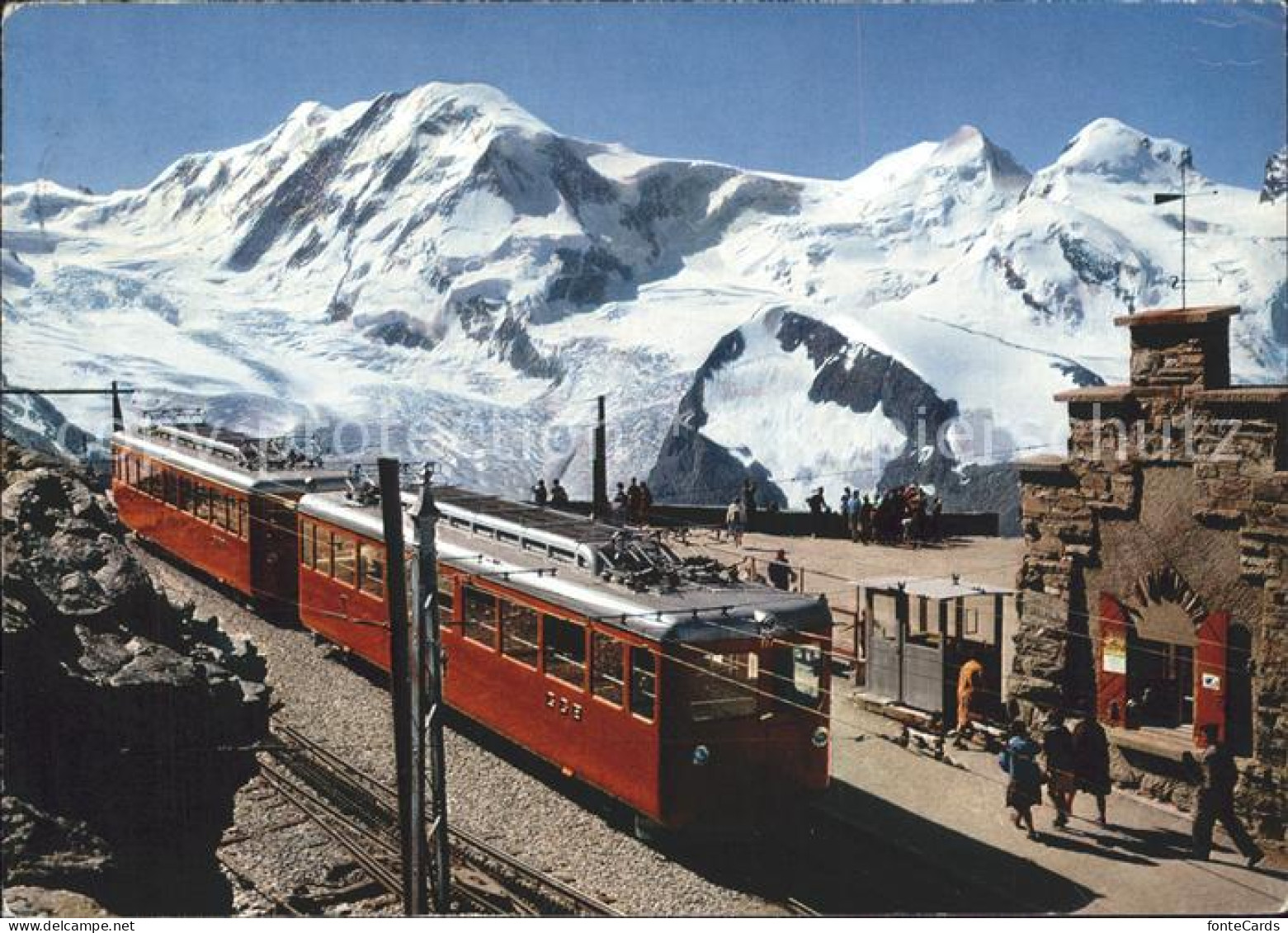 11961203 Zermatt VS Station Gornergrat Zahnradbahn Liskamm Castor Pollux  - Sonstige & Ohne Zuordnung