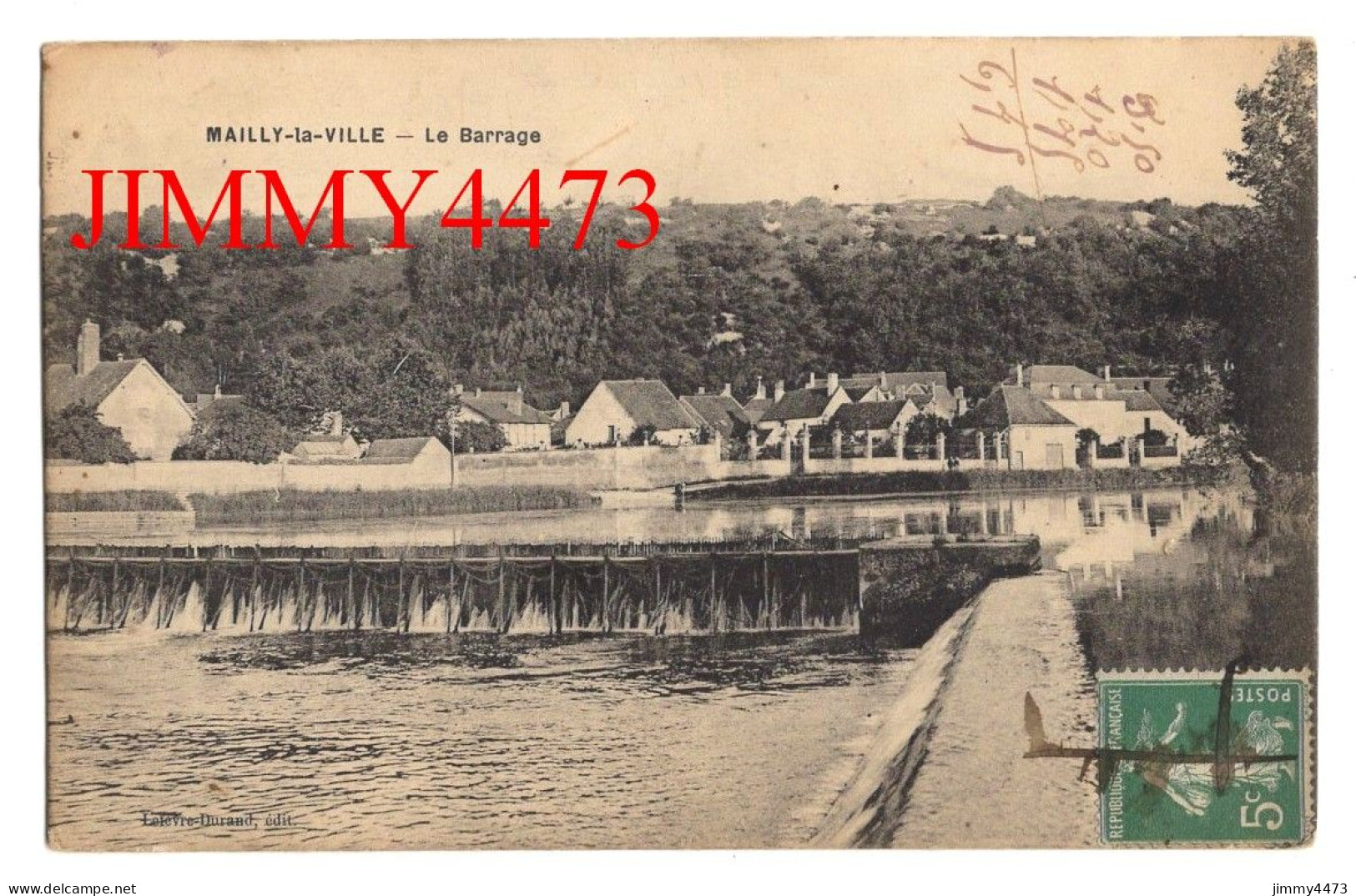 CPA - MAILLY-la-VILLE En 1916 - Le Barrage ( Canton De Joux-la-Ville - Arr. D' Auxerre Yonne ) - Auxerre