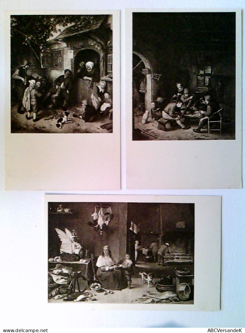 Van Ostade, Teniers D.J., Ländiche Motive, 3 Künstler AK, Ungelaufen, Ca. 1910, Konvolut - Sin Clasificación