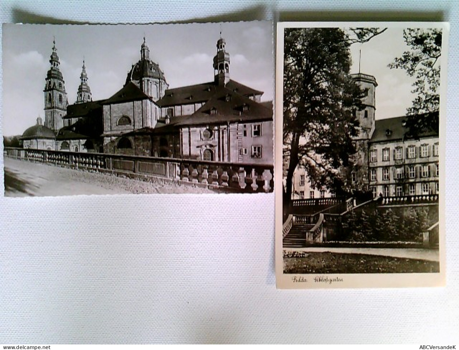 Fulda, Schlossgarten, Dom, 2 AK, Ungelaufen, Ca. 1955, Konvolut - Otros & Sin Clasificación