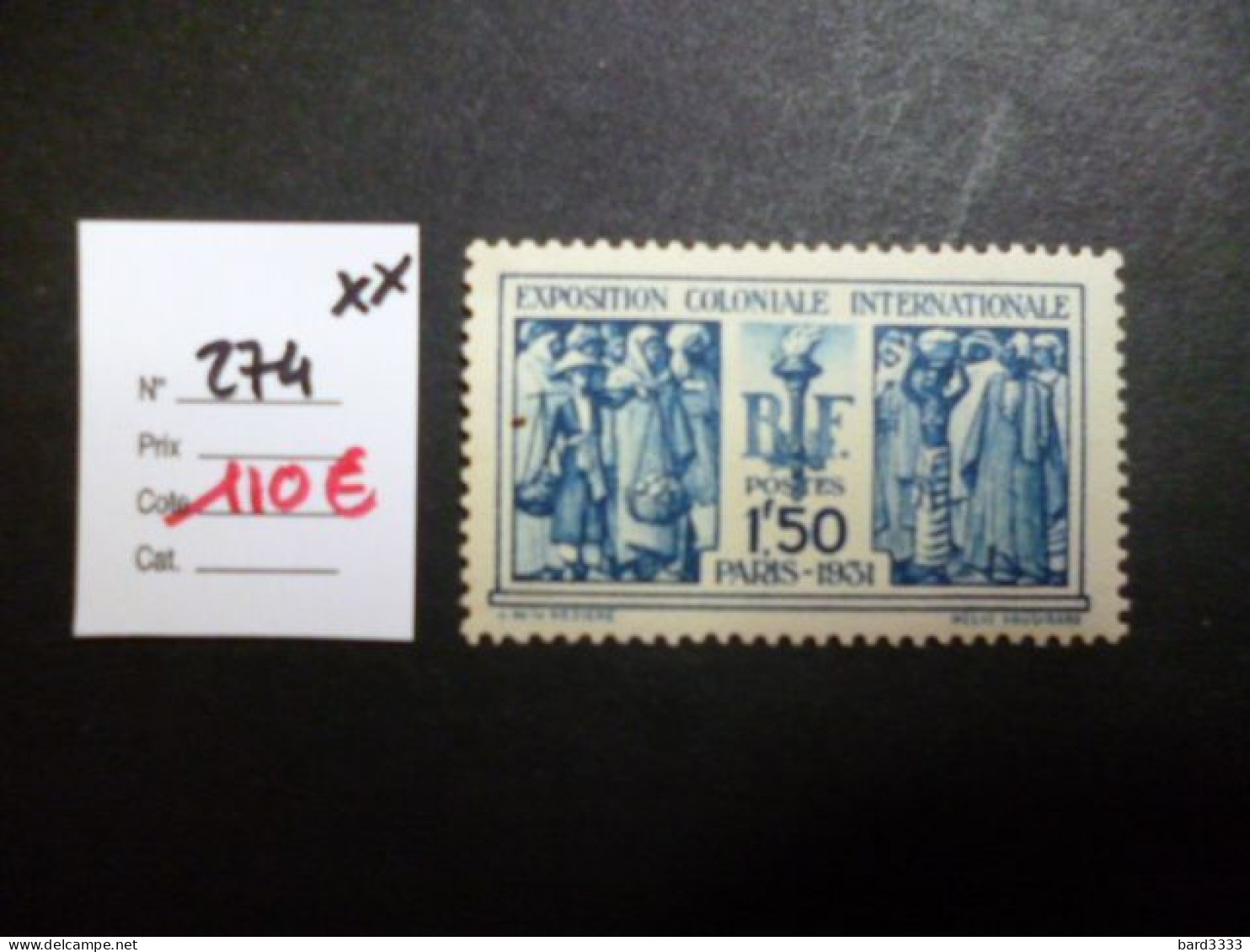 Timbre France Neuf ** 1931  N° 274 Cote 110,00 € - Unused Stamps