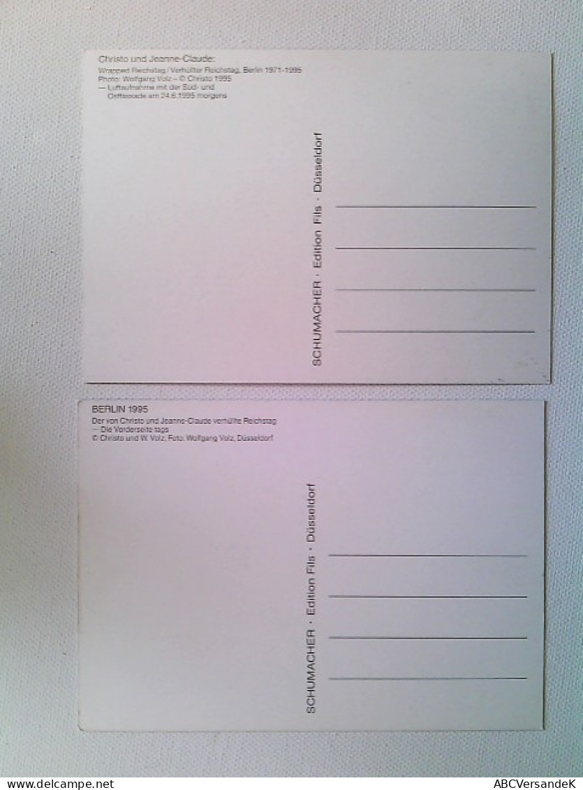 Berlin, Verhüllter Reichstag 1995, Christo & Jeanne-Claude, 2 Ansichten, 2 AK, Ungelaufen, 1995, Konvolut - Sonstige & Ohne Zuordnung