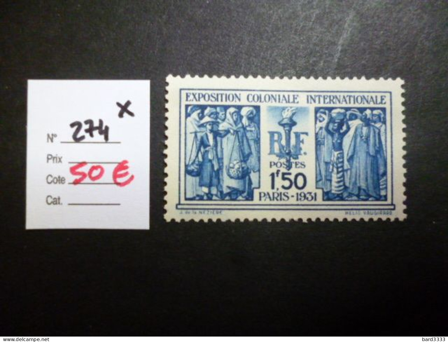 Timbre France Neuf * 1931  N° 274 Cote 50,00 € - Ongebruikt
