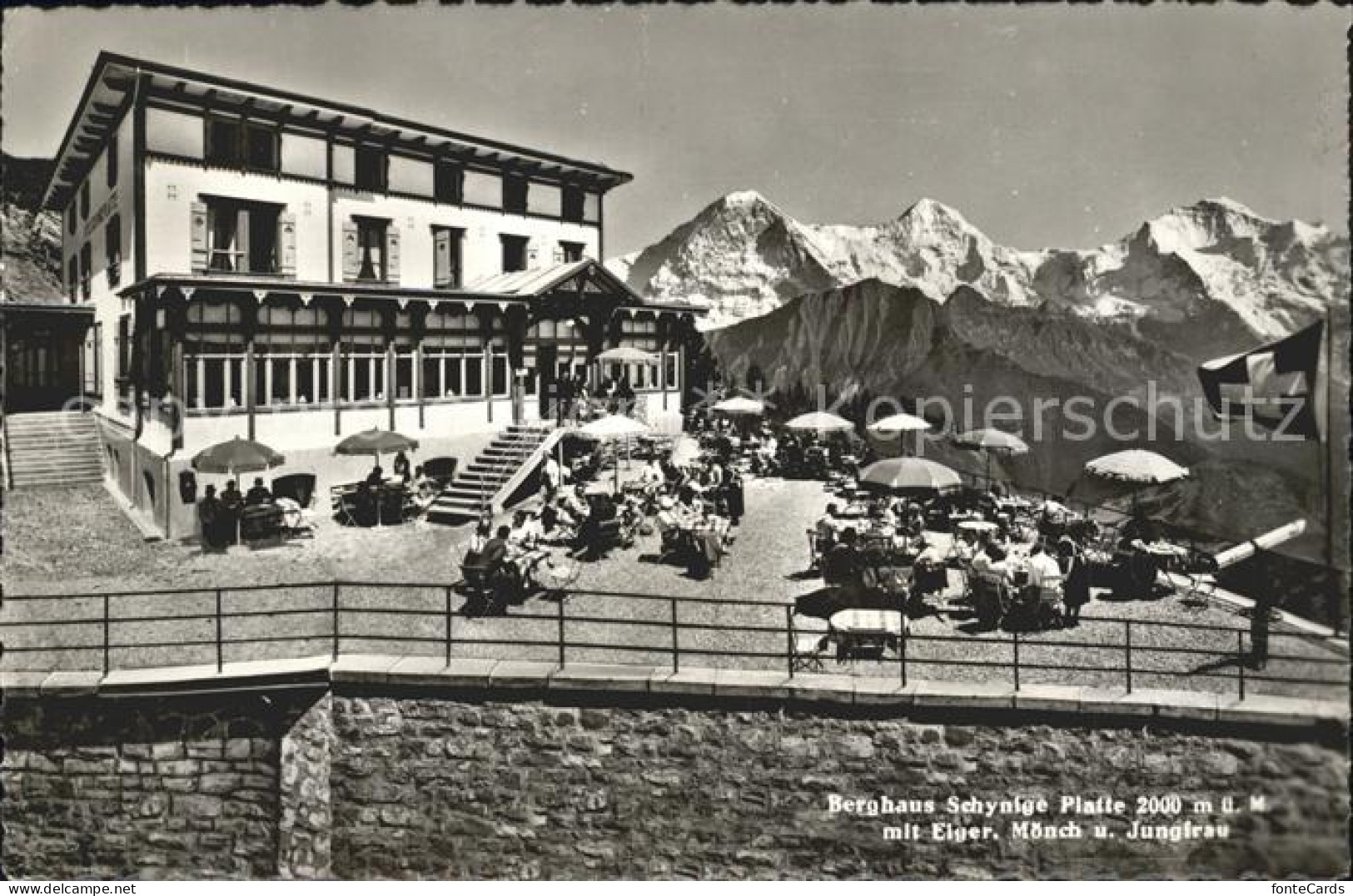 11960653 Schynige Platte Berghaus Restaurant Eiger Moench Jungfrau Berner Alpen  - Autres & Non Classés