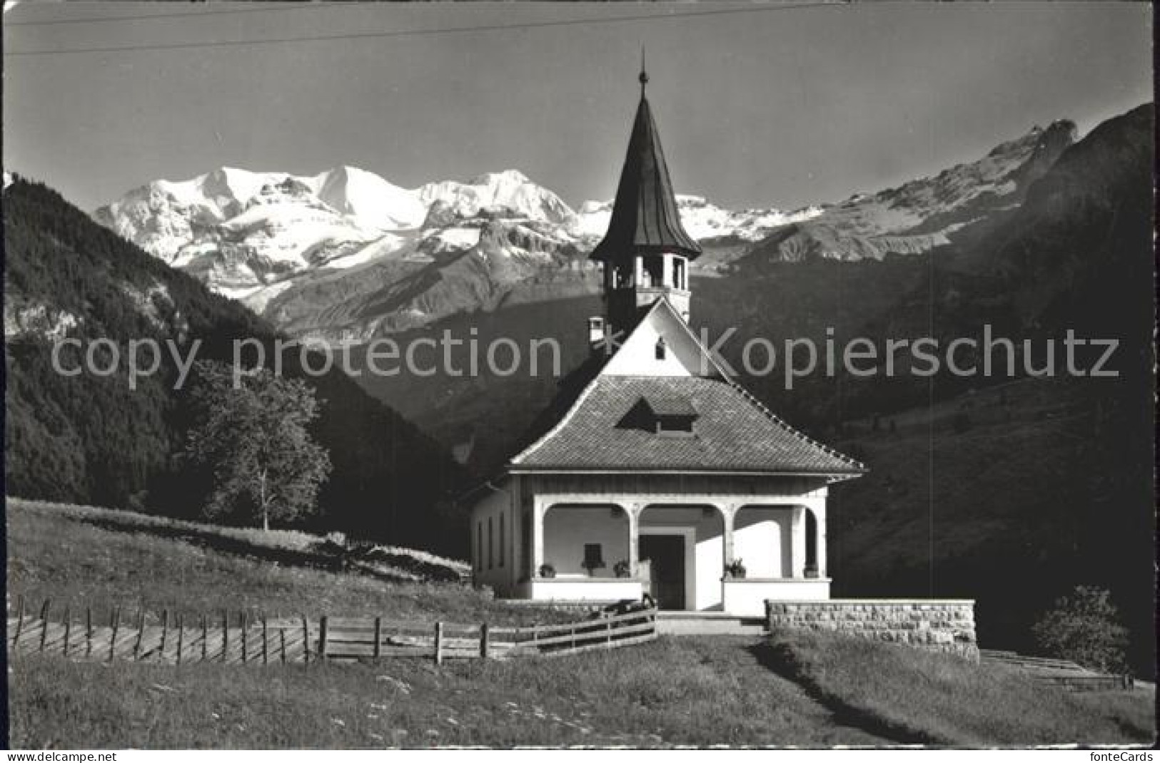 11960634 Kiental Kapelle Mit Bluemlisalp Berner Alpen Kiental - Autres & Non Classés