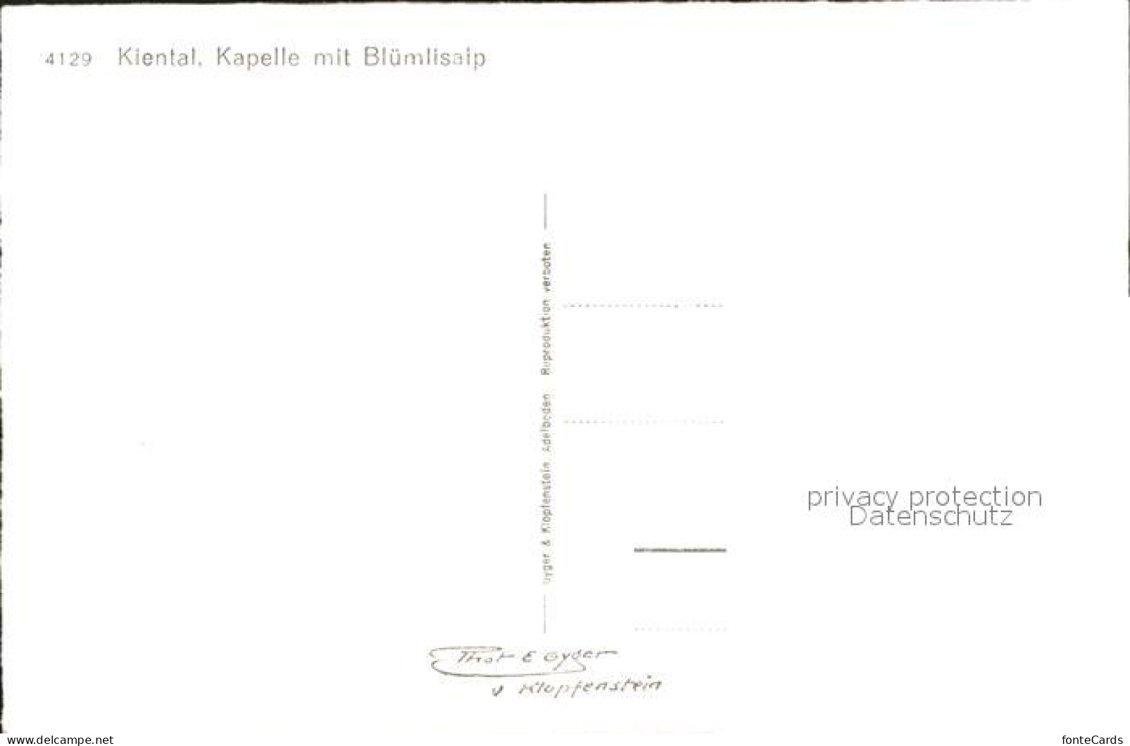 11960634 Kiental Kapelle Mit Bluemlisalp Berner Alpen Kiental - Autres & Non Classés