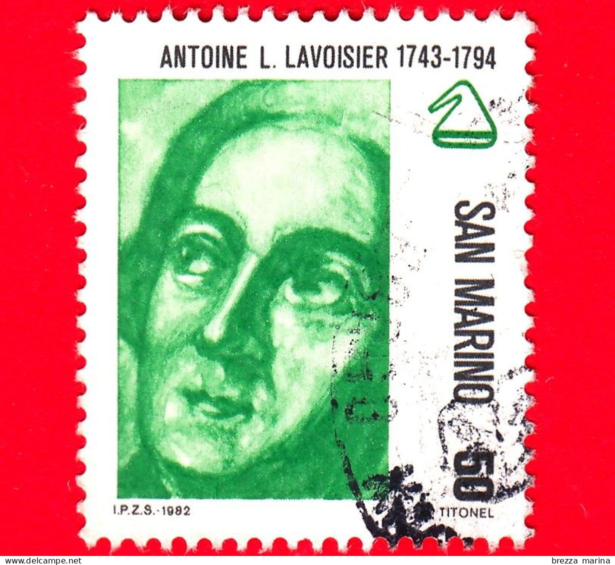 SAN MARINO - Usato - 1982 - Pionieri Della Scienza - 1ª Emissione - Antoine L. Lavoisier, Chimico - 50 L. - Gebruikt