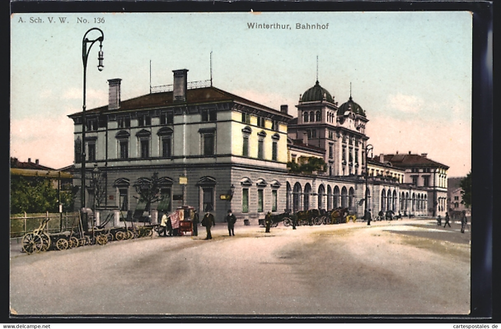 AK Winterthur, Bahnhof Mit Strassenansicht  - Autres & Non Classés