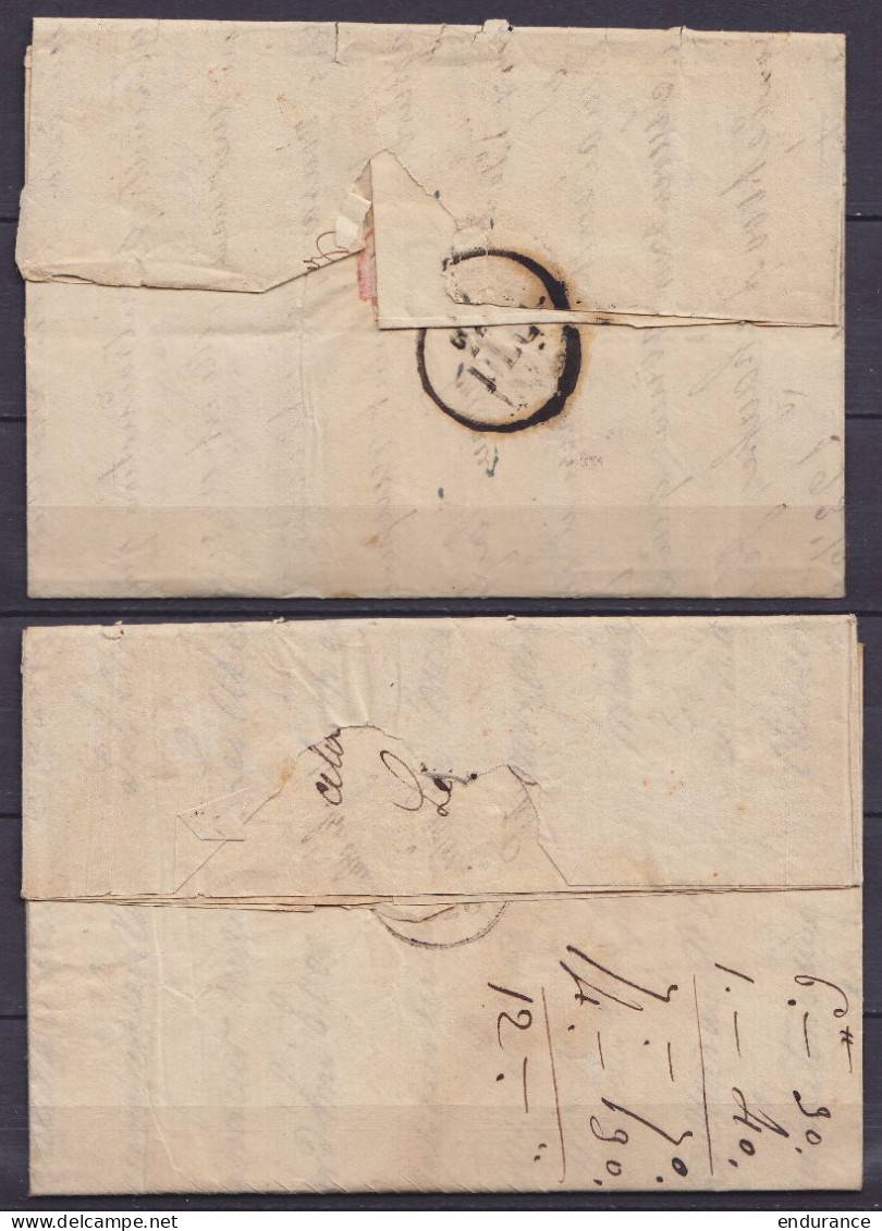 Lot De 2 L. Datées 1826 De ANVERS Pour ALBY (France) - Griffes [PAYS-BAS PAR GIVET], "ANTWERPEN" & "L.P.B.2.R." - Port " - 1815-1830 (Dutch Period)