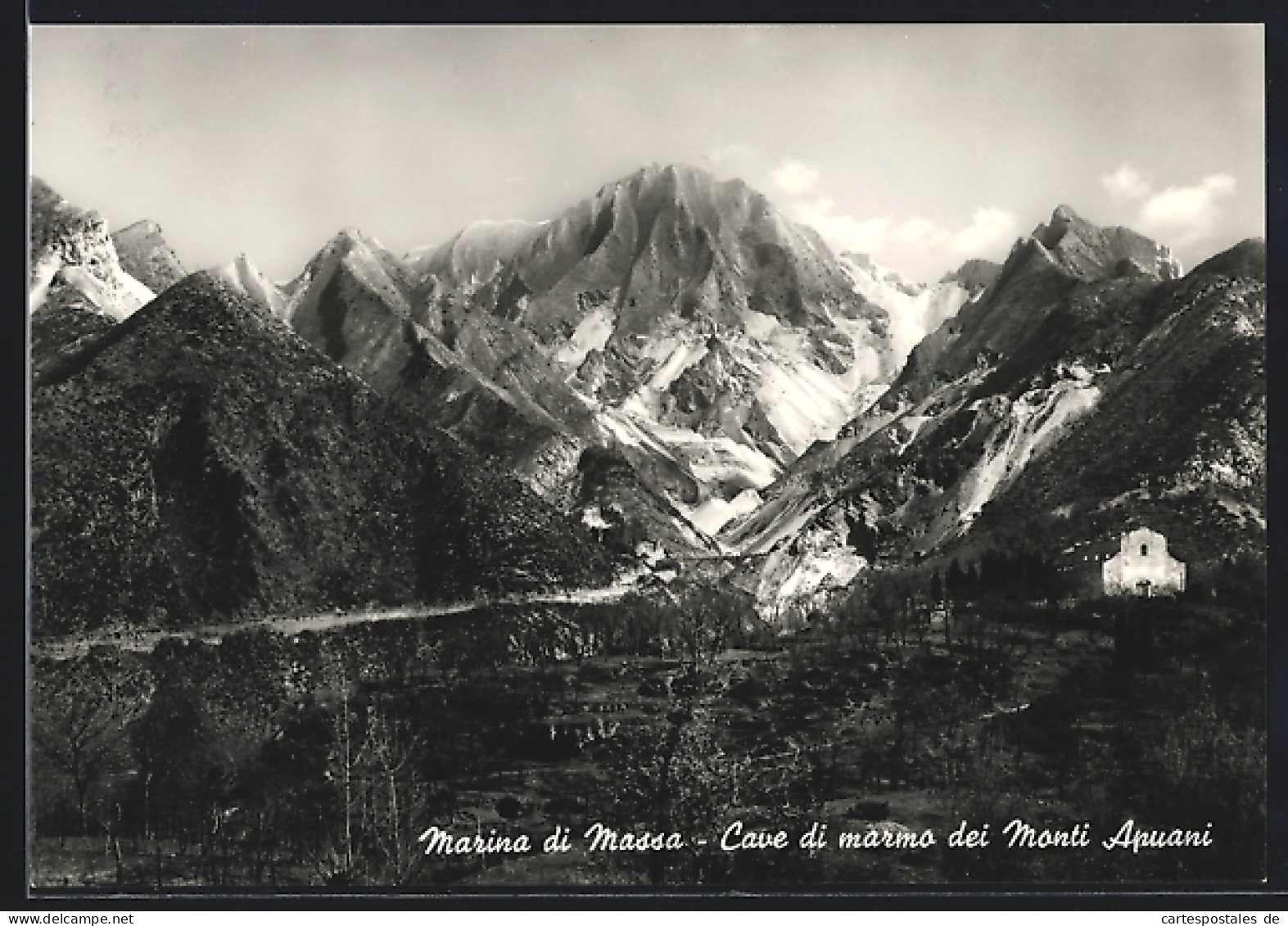 Cartolina Marina Di Massa, Marmorgruben Der Apuanischen Berge  - Massa