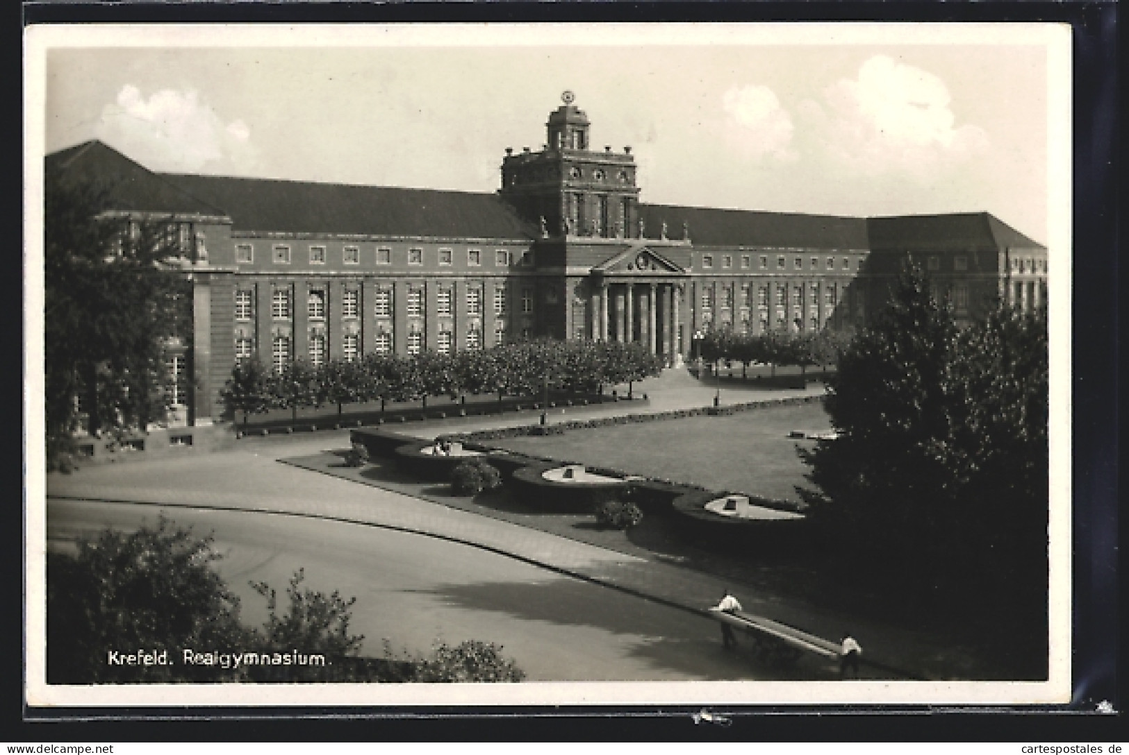 AK Krefeld, Realgymnasium Mit Parkanlage  - Krefeld