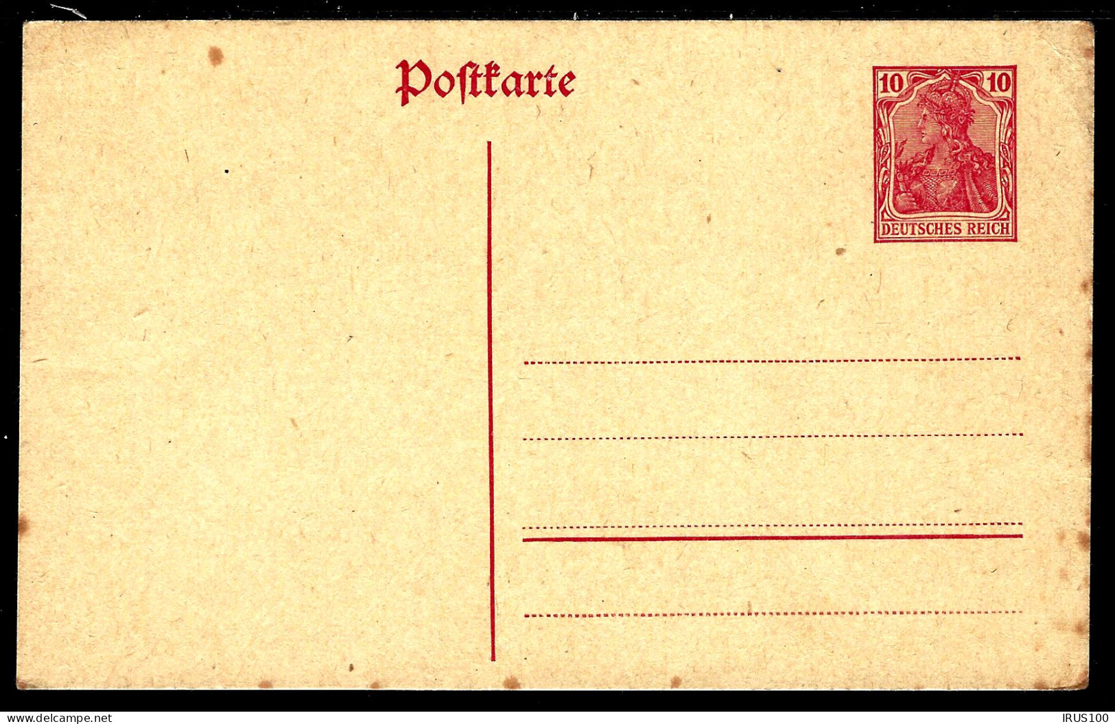 ENTIER POSTAL - 10pf GERMANIA - GANZSACHE - Autres & Non Classés