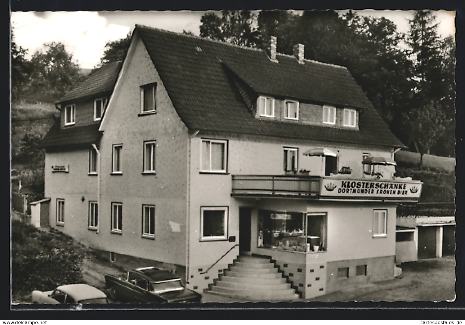 AK Oberwerbe /Kr. Waldeck, Pension Klosterschänke Aus Der Vogelschau  - Waldeck