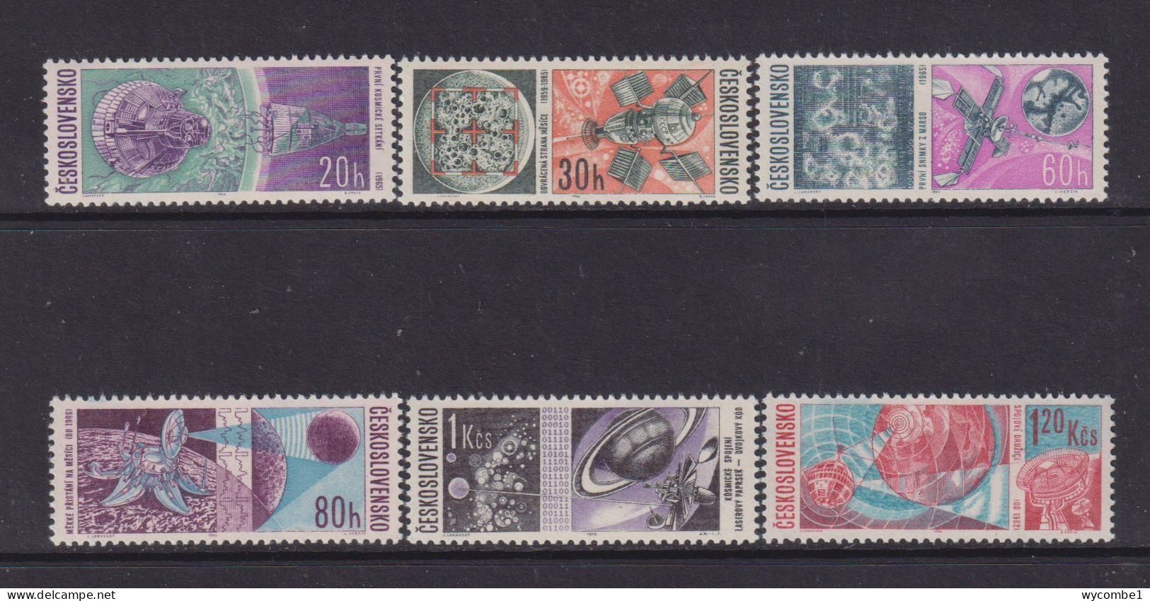 CZECHOSLOVAKIA  - 1966 Space Research Set Never Hinged Mint - Unused Stamps