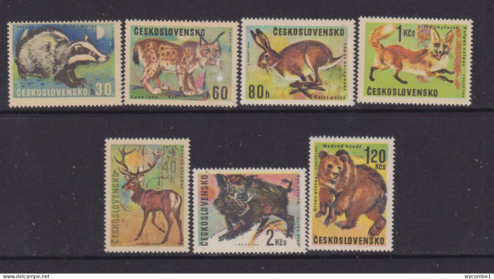 CZECHOSLOVAKIA  - 1966 Game Animals Set Never Hinged Mint - Unused Stamps
