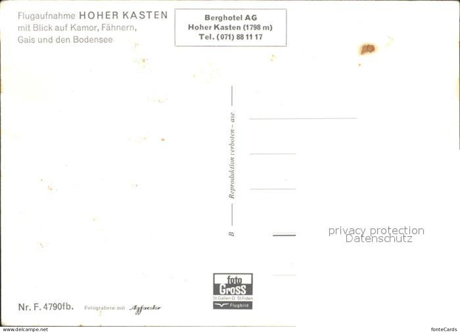 11955500 Hoher Kasten Fliegeraufnahme Kamor Faehnern Gais Bodensee Hoher Kasten - Other & Unclassified