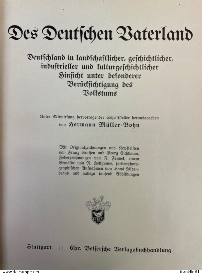 Des Deutschen Vaterland. Band 1 Und 2 KOMPLETT. - 4. 1789-1914