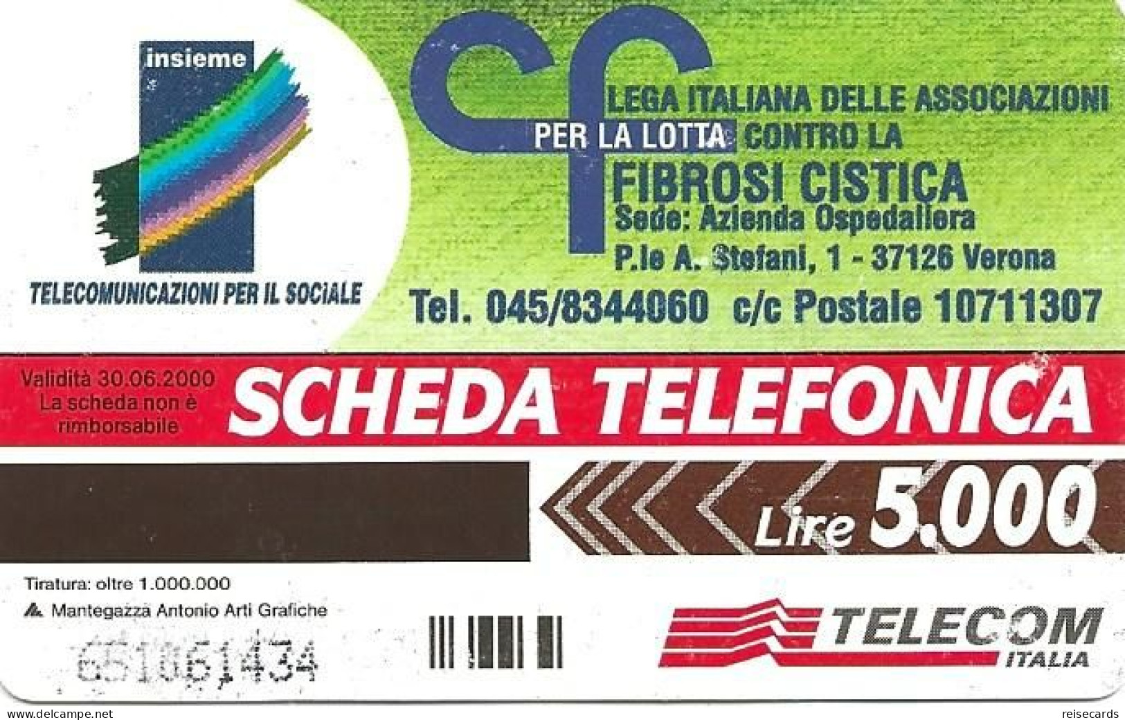 Italy: Telecom Italia - Fibrosi Cistica - Públicas  Publicitarias