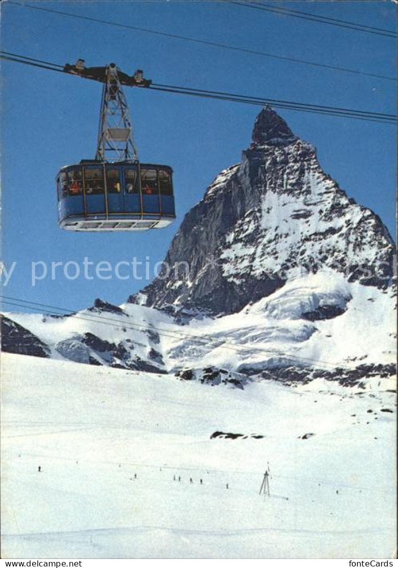 11948648 Zermatt VS Luftseilbahn Trockener Steg Matterhorn Walliser Alpen Winter - Sonstige & Ohne Zuordnung