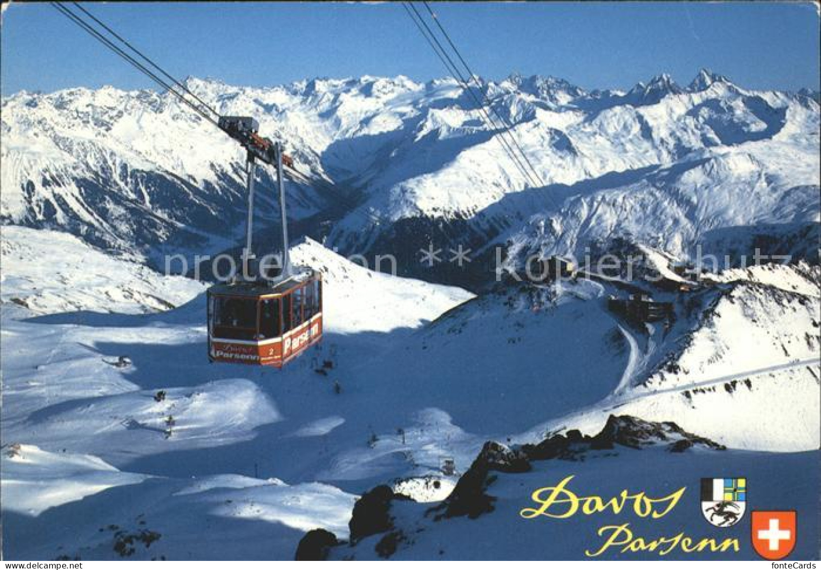11948644 Davos GR Parsenn Luftseilbahn Weissfluhjoch Gipfel Wintersportplatz Alp - Autres & Non Classés