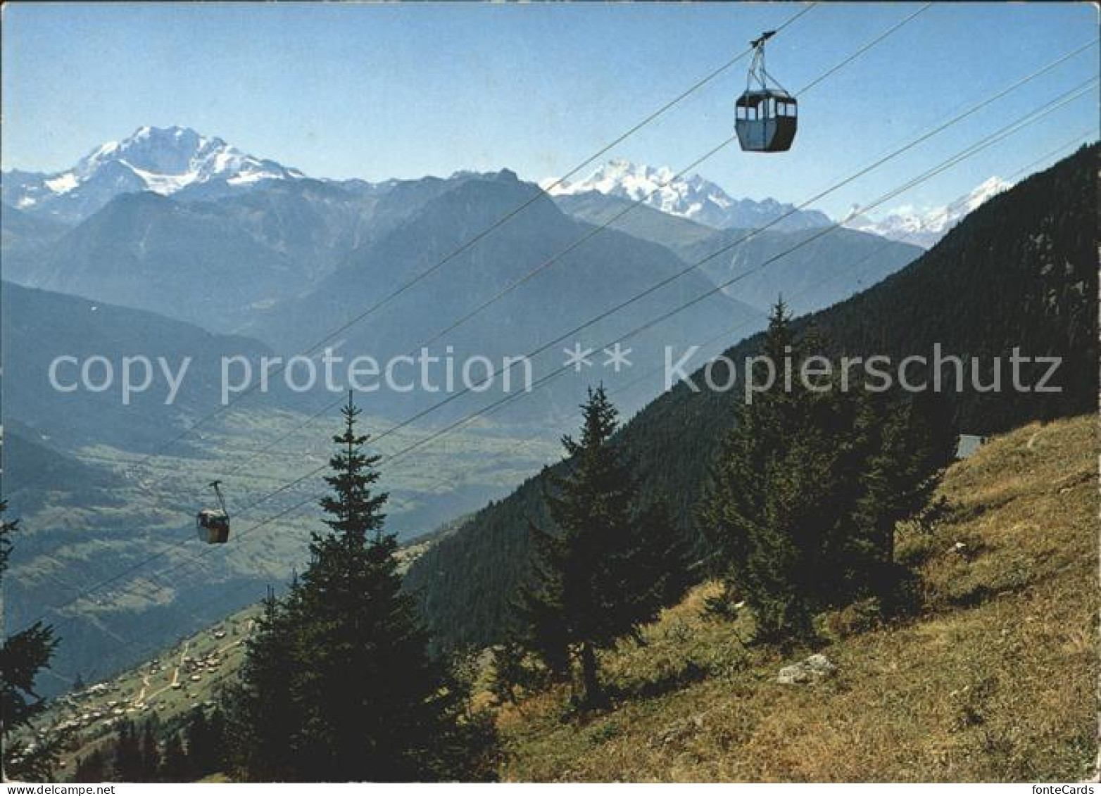 11948641 Moerel Gondelbahn Riederalp Sommerpanorama Fletschhorn Dom Matterhorn W - Autres & Non Classés