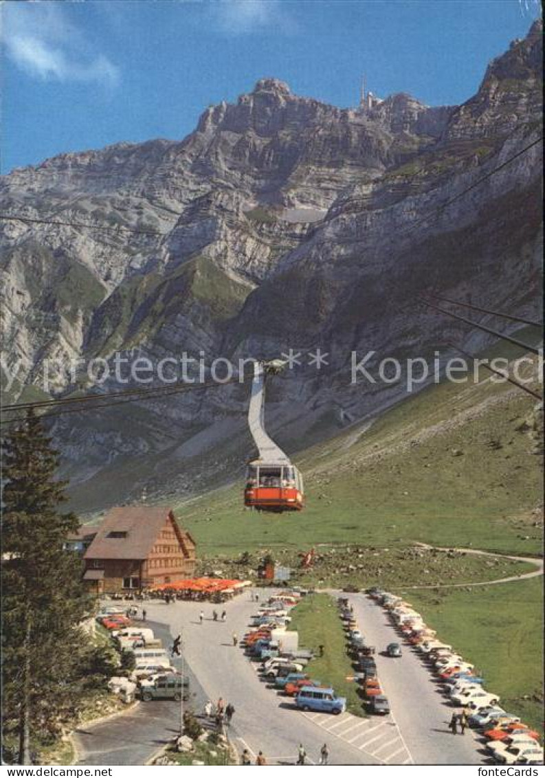 11946562 Schwaegalp AR Talstation Saentis Schwebebahn Restaurant Mit Gyrenspitz  - Autres & Non Classés