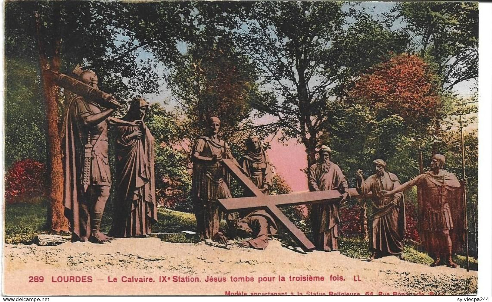 CPA 65 - LOURDES - LE CALVAIRE IXème STATION - JESUS TOMBE POUR LA TROISIEME FOIS - Lourdes