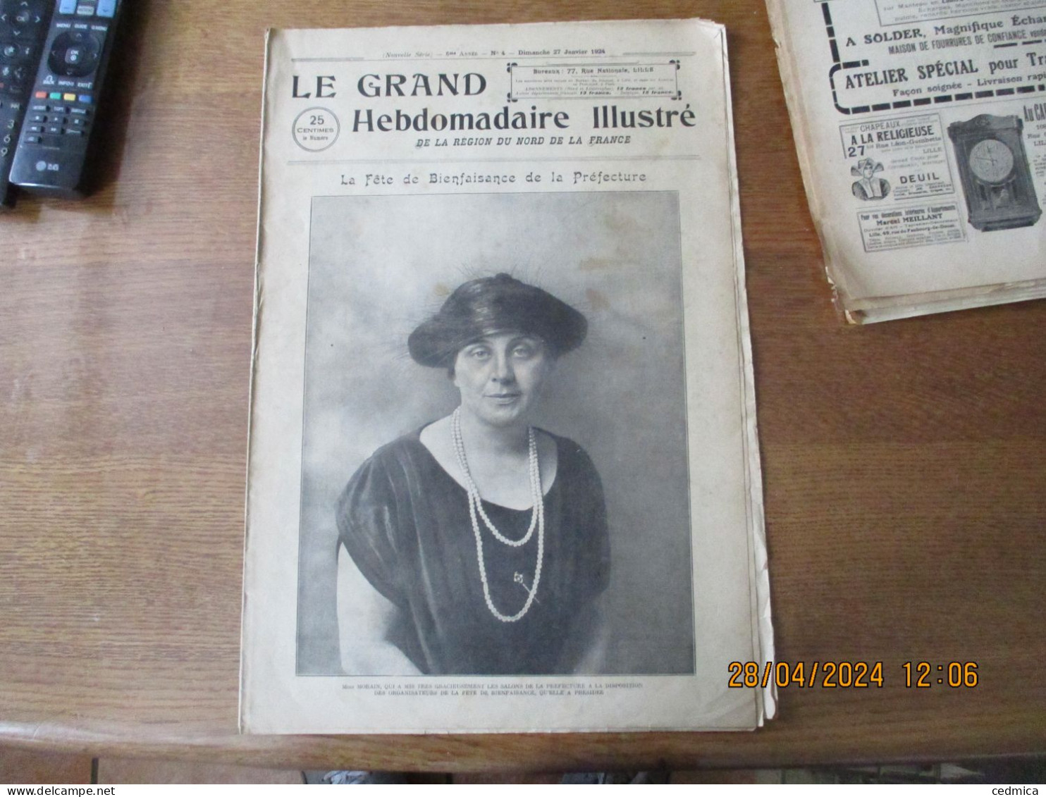 LE GRAND HEBDOMADAIRE ILLUSTRE DU NORD 27 JANVIER 1924 LA FÊTE DE BIENFAISANCE DE LA PREFECTURE,LES SPORTS,LA GRÊVE DES - Picardie - Nord-Pas-de-Calais