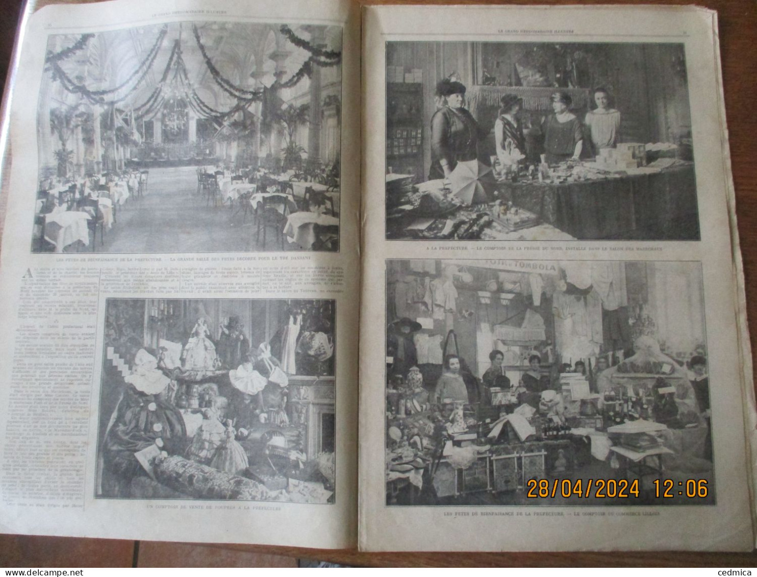 LE GRAND HEBDOMADAIRE ILLUSTRE DU NORD 27 JANVIER 1924 LA FÊTE DE BIENFAISANCE DE LA PREFECTURE,LES SPORTS,LA GRÊVE DES - Picardie - Nord-Pas-de-Calais