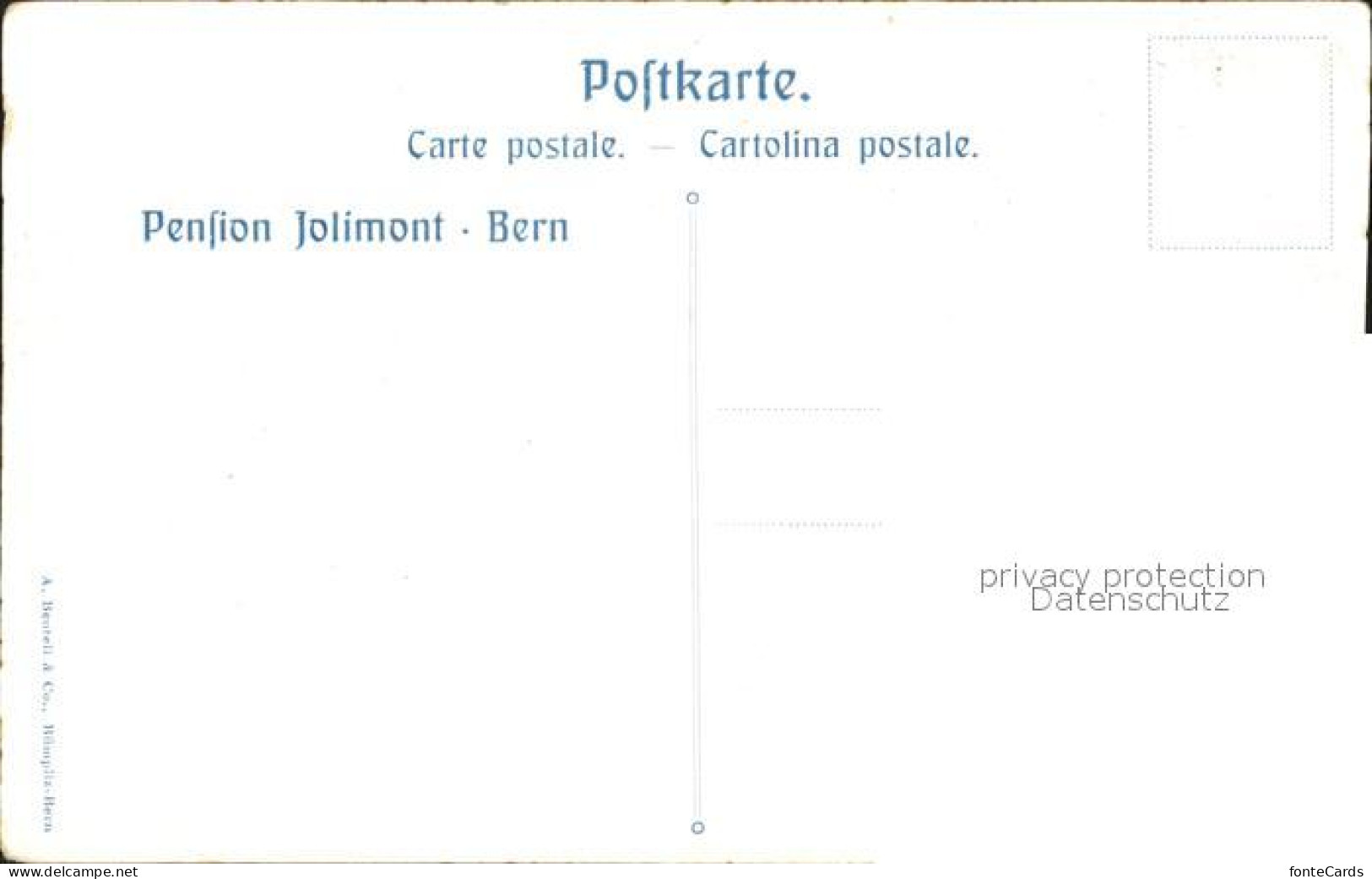 11945008 Bern BE Kuenstlerkarte Pension Jolimont Muenster Ort Bern - Sonstige & Ohne Zuordnung